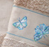 Luminous butterflies on terry towels
